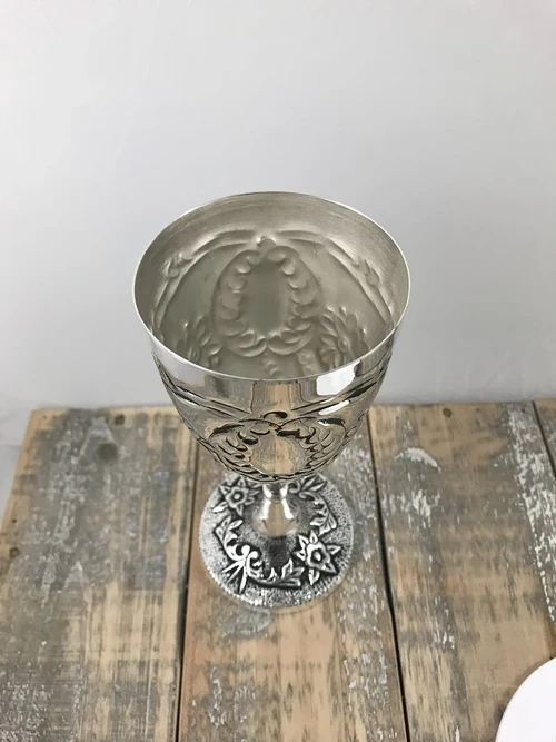 Nostalgic Wine Glass / Decorative Chalice – 18 cm – Silver-plated