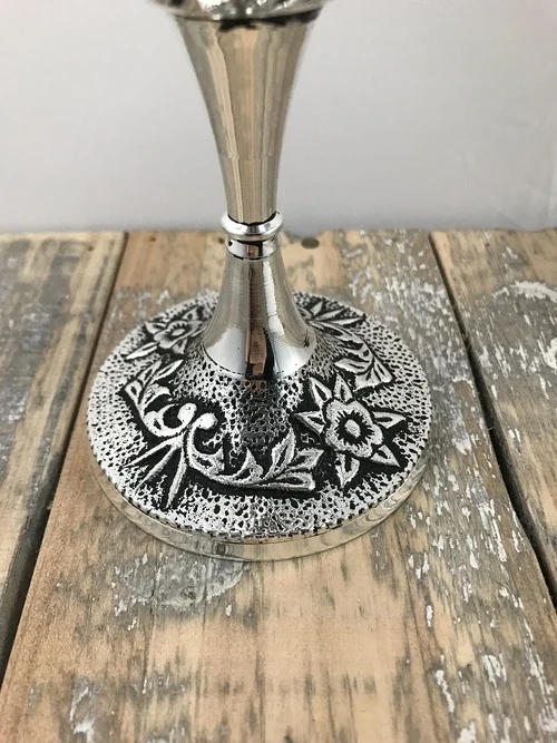 Nostalgic Wine Glass / Decorative Chalice – 18 cm – Silver-plated
