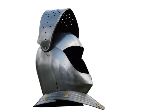 Knight's helmet - Metal - Polished and Oiled
