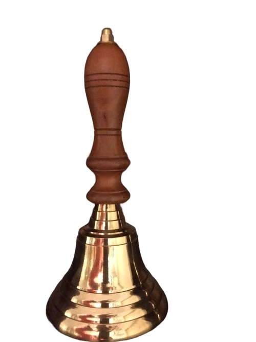 Tafel-receptiebel messing-hout, mooie klank!