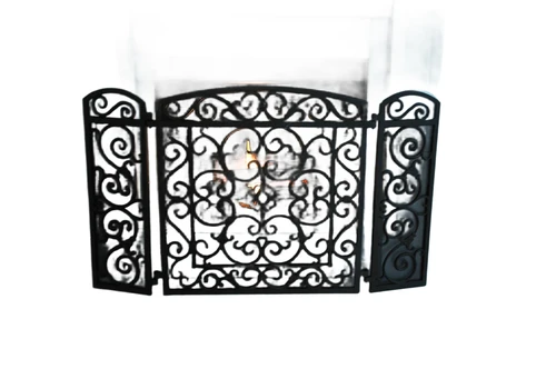1 protection Fire guard made of cast iron, black