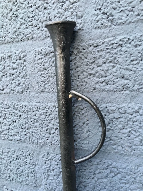 Blowpipe, breath pipe, fire stirring, of iron.