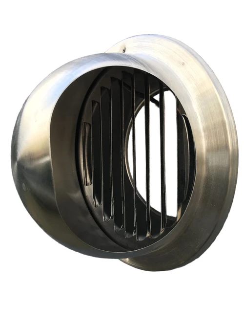 Luchtrooster, bolrooster, ventilatierooster, RVS.