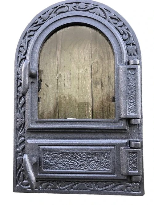 Ovendeur voor de kachel of oven, ijzer + glas.