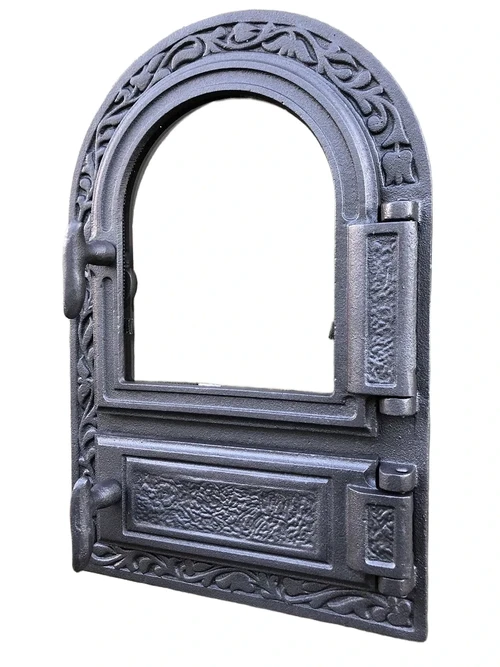 Ovendeur voor de kachel of oven, ijzer + glas.