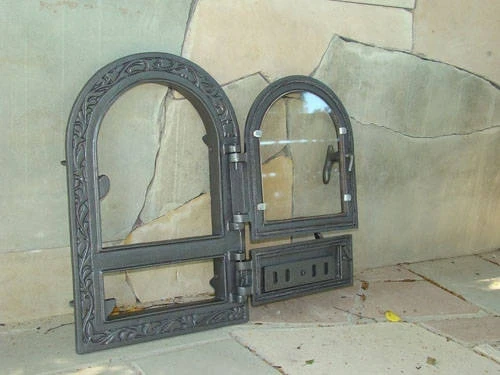 Ovendeur voor de kachel of oven, ijzer + glas.