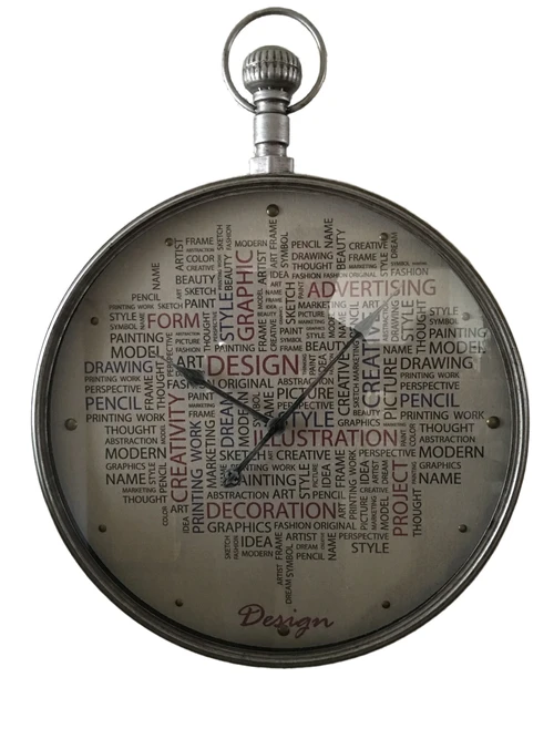 Large sturdy design-trendy metal wall clock.