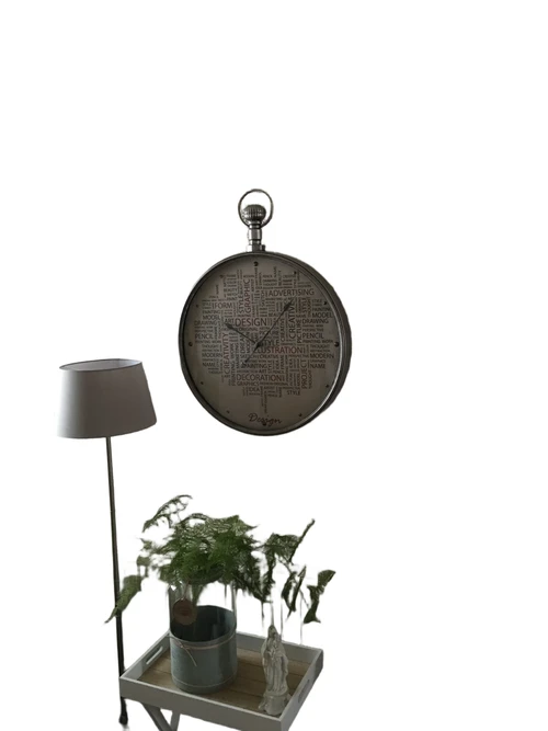 Large sturdy design-trendy metal wall clock.
