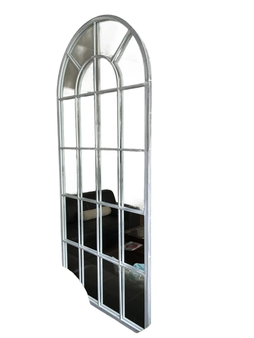 Large hefty mirror with metal frame, very nice in shape.