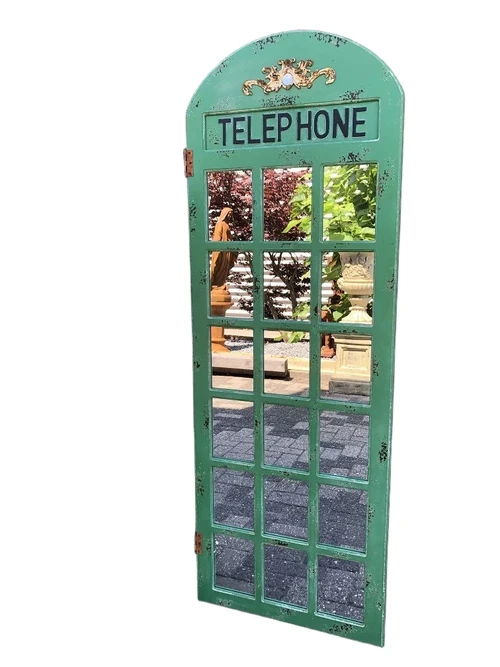 Grote forse Telephone deur spiegel, heel fraai in vorm en robuust in uitvoering.