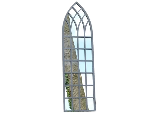 Grote Kerkraam Spiegel - Metalen Rand - 140 cm x 40 cm