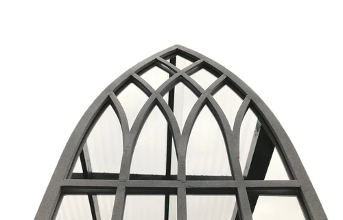 Grote Kerkraam Spiegel - Metalen Rand - 140 cm x 40 cm