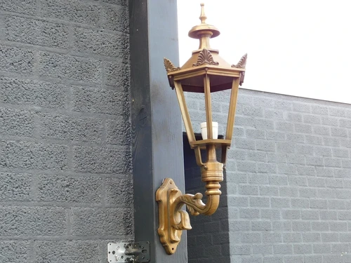 Prachtige klassieke wandlamp Karel - messing gepatineerd LETSTE!