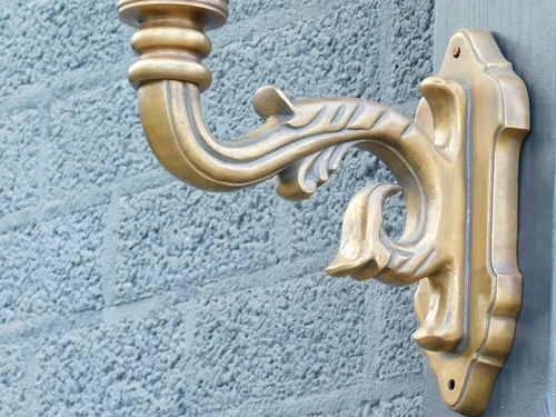 Prachtige klassieke wandlamp Karel - messing gepatineerd LETSTE!