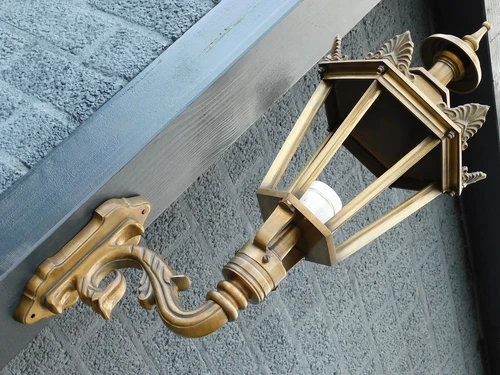 Prachtige klassieke wandlamp Karel - messing gepatineerd LETSTE!