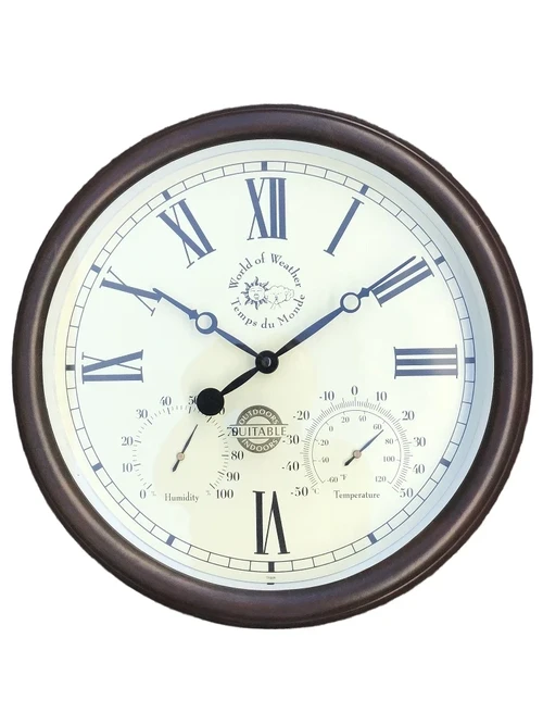 Station clock, outdoor, garden, clock with thermometer, hydrometer, beautiful!