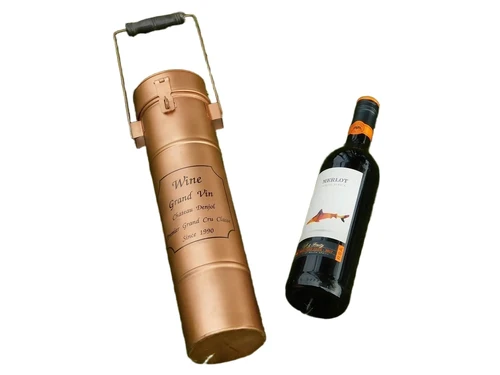 Vintage-Weinflaschenhalter – Luxuriöse Geschenkverpackung aus Metall für Wein