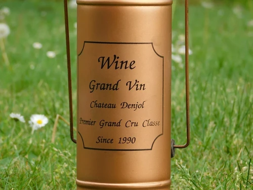 Vintage-Weinflaschenhalter – Luxuriöse Geschenkverpackung aus Metall für Wein