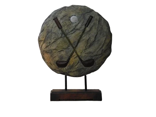Decoratie voor golfers, een ornament met hierin golf attributen