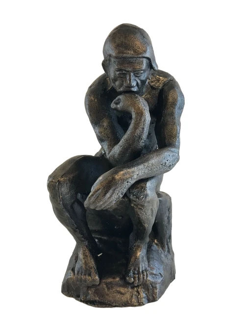 Sculptuur metaal- Bronskleur, de denker
