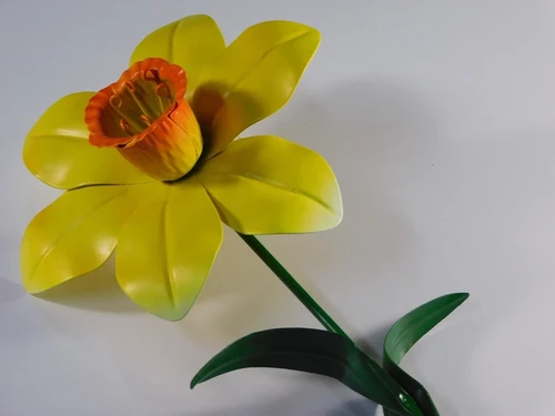 Handmade Daffodil - Yellow - Metal - 50 cm