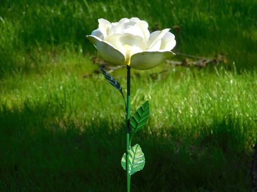 Handmade Rose - garden stool 82 cm - metal