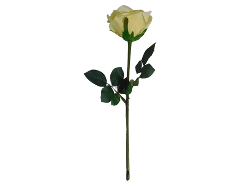 Artificial flower Rose Steel - Yellow - 36 cm