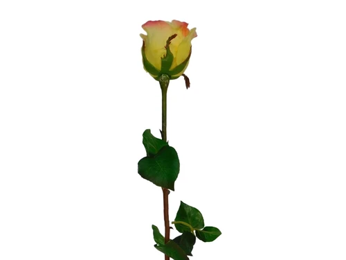 Artificial flower Rose Steel - Yellow - 71 cm