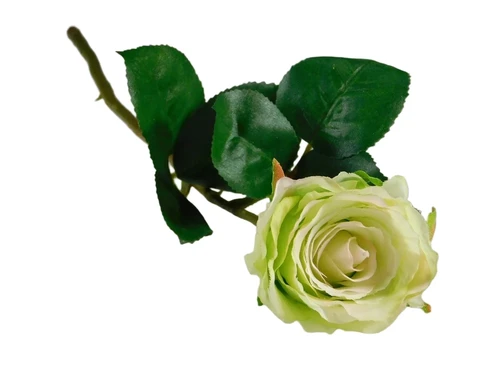 Kunstbloem Roos Steel - Groen Roze - 49 cm