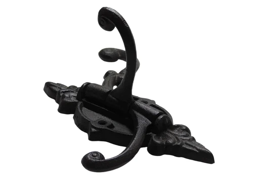 Hook Swivel - 3-Hook - Cast iron - Dark brown