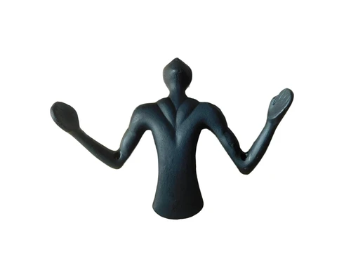 Coat rack - two hooks - sculpture man