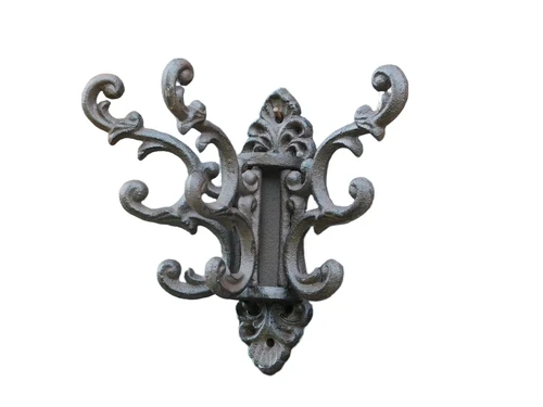 Kleiderständer mit beweglichen Haken - Gusseisen - Braun