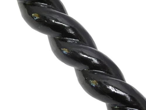 Walking Stick Spiral with Nickel Handle - 96 cm - Black