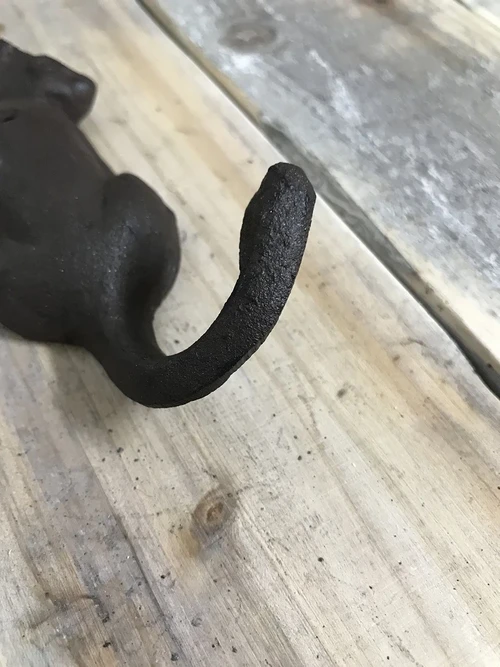 Cat coat hook – Cast iron – Decorative wall hook with cat figure