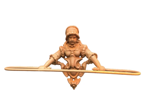 Towel rack with support, cast iron