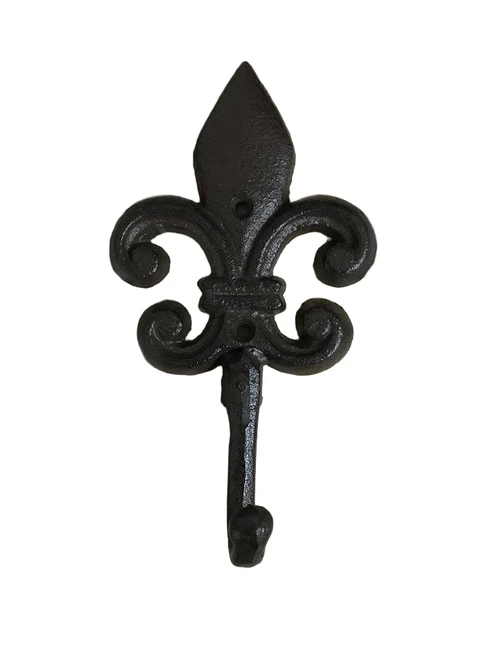 Coat stand - French Lily - Fleur de Lis - Cast iron - Brown