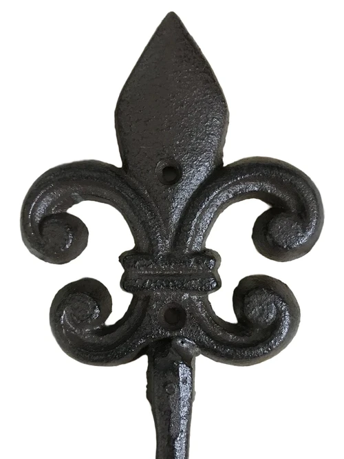 Coat stand - French Lily - Fleur de Lis - Cast iron - Brown