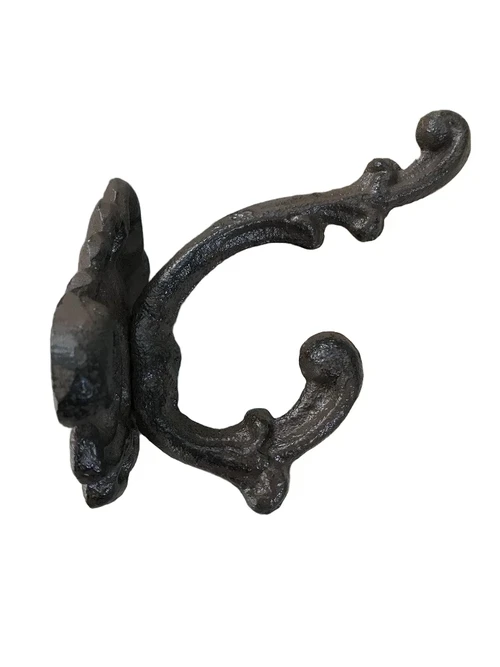 Coat rack, cast iron dark brown