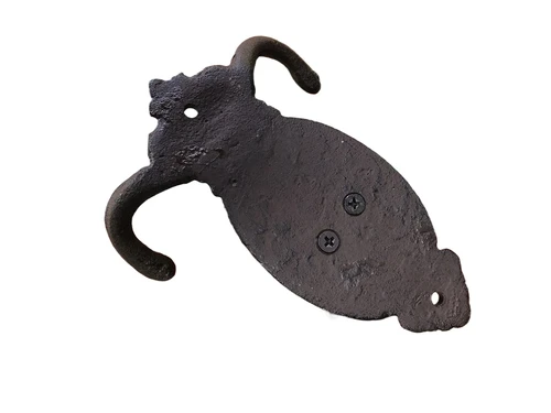 Horse head cast iron with 2 coat hooks, robust and beautiful!!