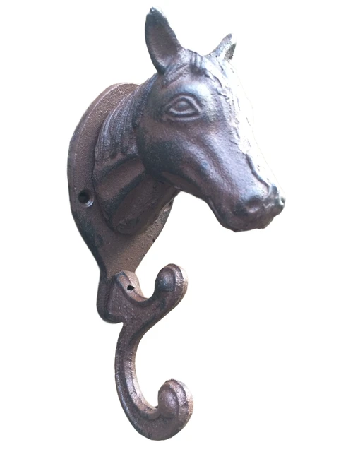 Horse head with coat hook, cast iron.NOG2!