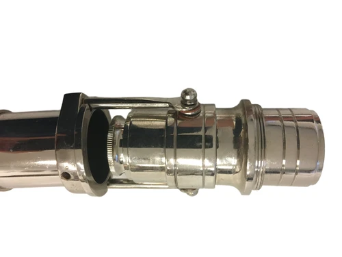 Uniek: wandelstok met verrekijker chrome-nikkel in het handvat!!