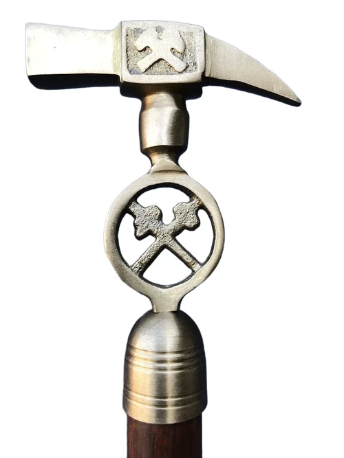 Wandelstok met messing Handgreep, de mijnen wandelstok.