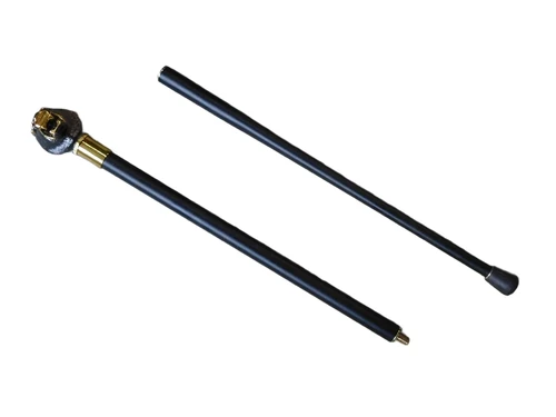 Walking stick Tiger - Alu with Brass handle - 90 cm