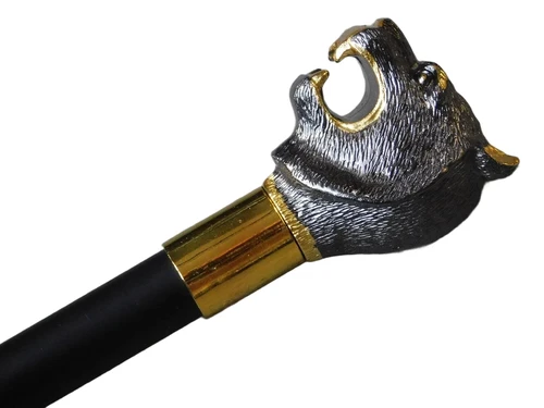 Walking stick Tiger - Alu with Brass handle - 90 cm