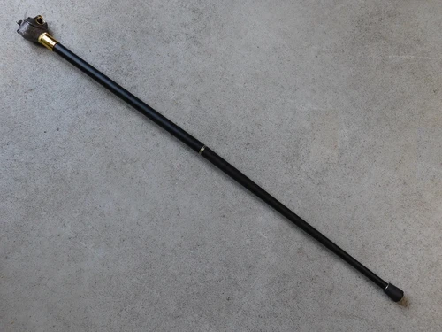 Walking stick Tiger - Alu with Brass handle - 90 cm