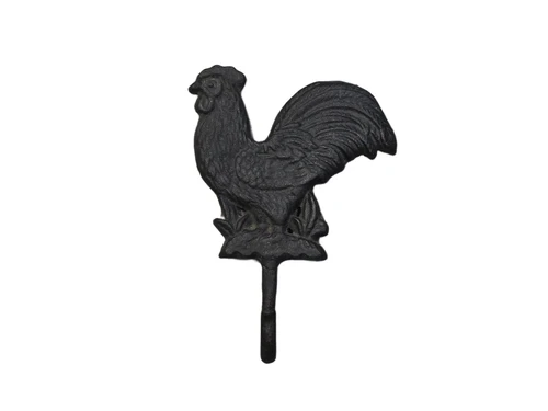 Wall hook Rooster - cast iron - robust