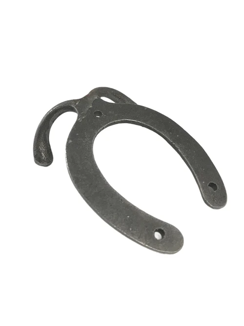 Wall coat rack horseshoe cast iron, 2 hooks, small