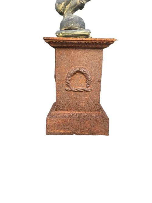 Cast iron base, small column with a rustic surface, small model