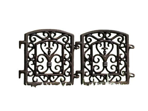 Perk fence cast iron - linkable - dark brown