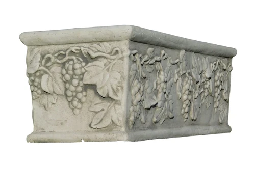 Flower box with bunches of grapes - 70 cm - Stone